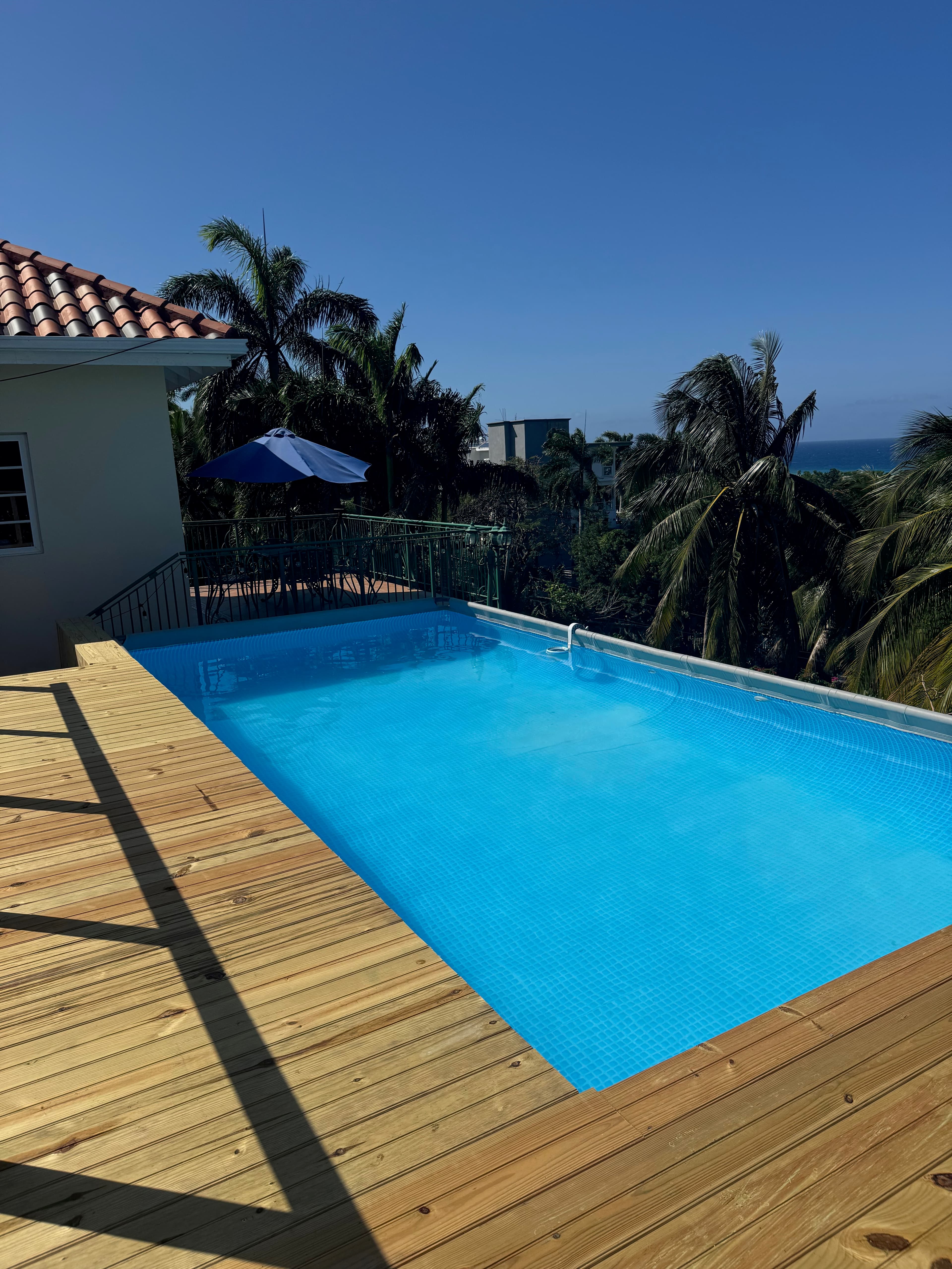 Sweet Dreams Villa pool deck with ocean view